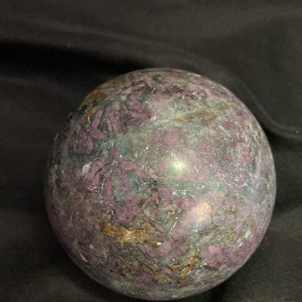 Ruby Fuchsite Sphere. Browns, Greens, Ruby, And G… - image 2
